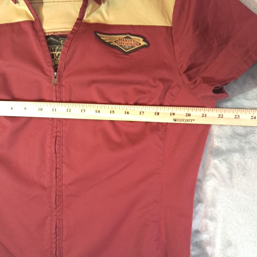 Harley Davidson 120th Anniversary Elemental Zip Front Shirt Top Women's Size XL - Picture 2 of 7